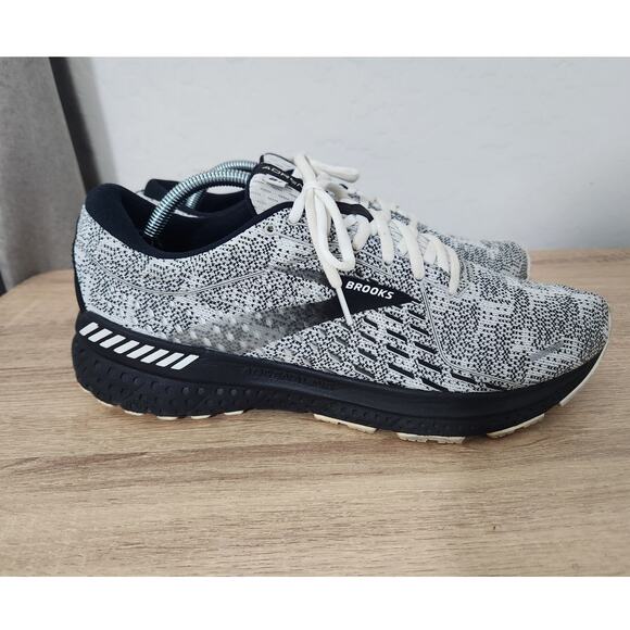 Brooks Other - Brooks Adrenaline GTS 21 Men's Size 13 Running Shoes Black White Knit Sneakers